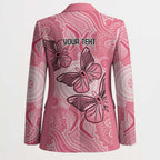 Personalized Pink Butterfly Spirit Blazer Australia’s Breast Cancer Awareness - Aussie Hoodie