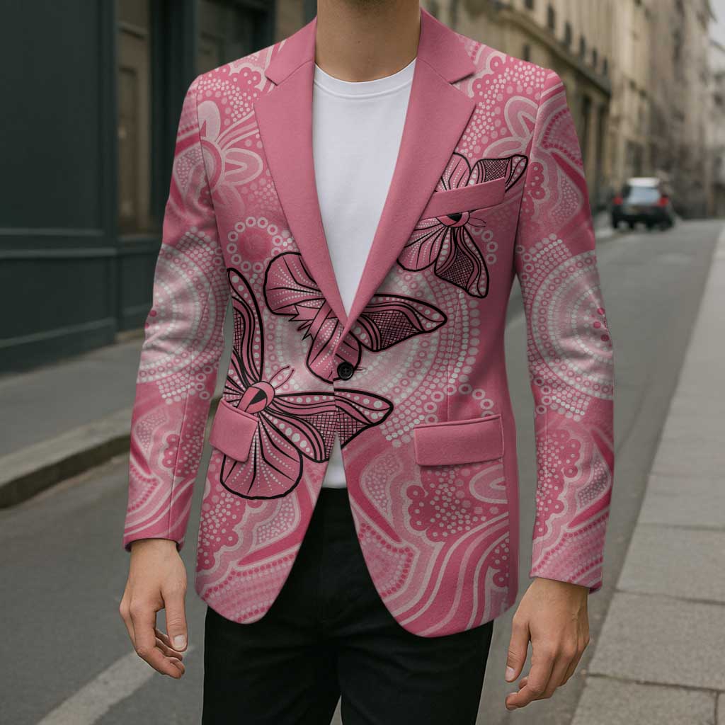 Personalized Pink Butterfly Spirit Blazer Australia’s Breast Cancer Awareness - Aussie Hoodie