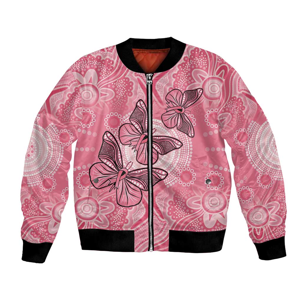 Personalized Pink Butterfly Spirit Bomber Jacket Australia’s Breast Cancer Awareness - Aussie Hoodie