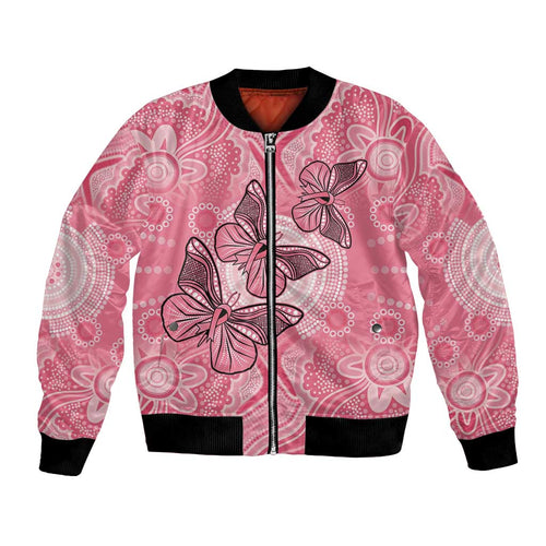 Personalized Pink Butterfly Spirit Bomber Jacket Australia’s Breast Cancer Awareness - Aussie Hoodie