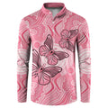 Personalized Pink Butterfly Spirit Button Sweatshirt Australia’s Breast Cancer Awareness - Aussie Hoodie