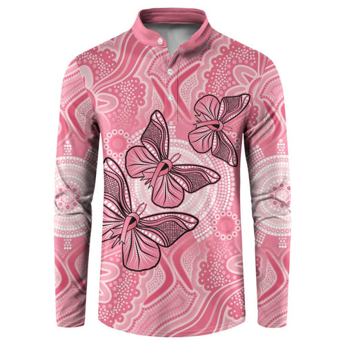 Personalized Pink Butterfly Spirit Button Sweatshirt Australia’s Breast Cancer Awareness - Aussie Hoodie