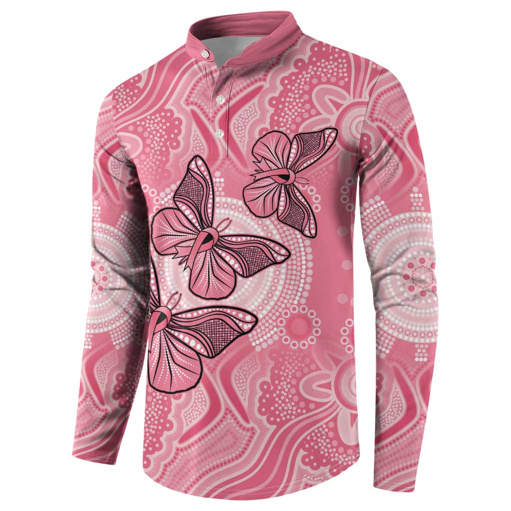 Personalized Pink Butterfly Spirit Button Sweatshirt Australia’s Breast Cancer Awareness - Aussie Hoodie