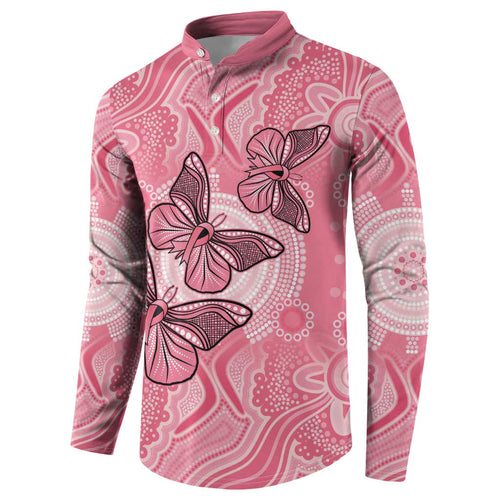 Personalized Pink Butterfly Spirit Button Sweatshirt Australia’s Breast Cancer Awareness - Aussie Hoodie