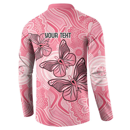 Personalized Pink Butterfly Spirit Button Sweatshirt Australia’s Breast Cancer Awareness - Aussie Hoodie