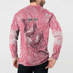 Personalized Pink Butterfly Spirit Button Sweatshirt Australia’s Breast Cancer Awareness - Aussie Hoodie