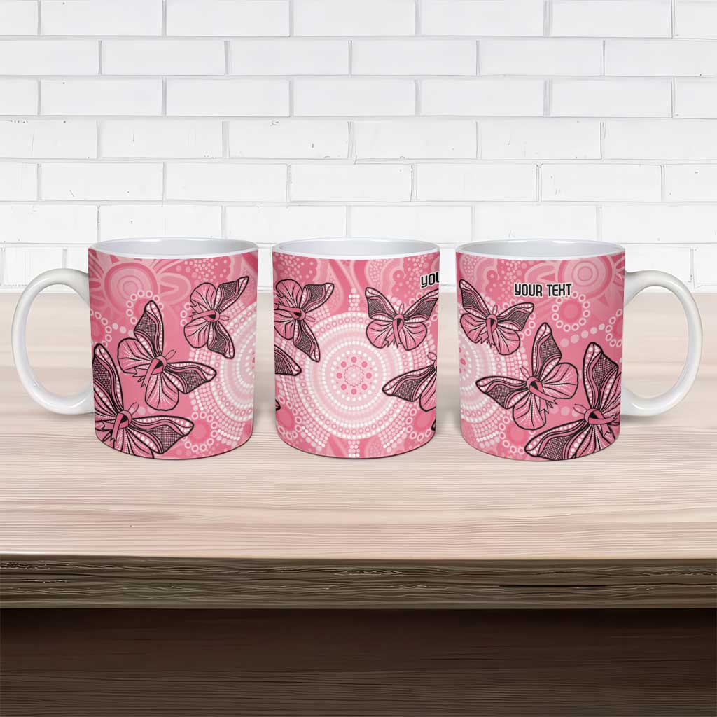 Personalized Pink Butterfly Spirit Ceramic Mug Australia’s Breast Cancer Awareness - Aussie Hoodie
