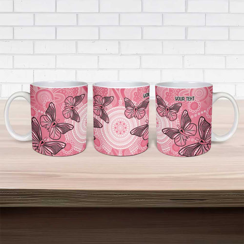 Personalized Pink Butterfly Spirit Ceramic Mug Australia’s Breast Cancer Awareness - Aussie Hoodie