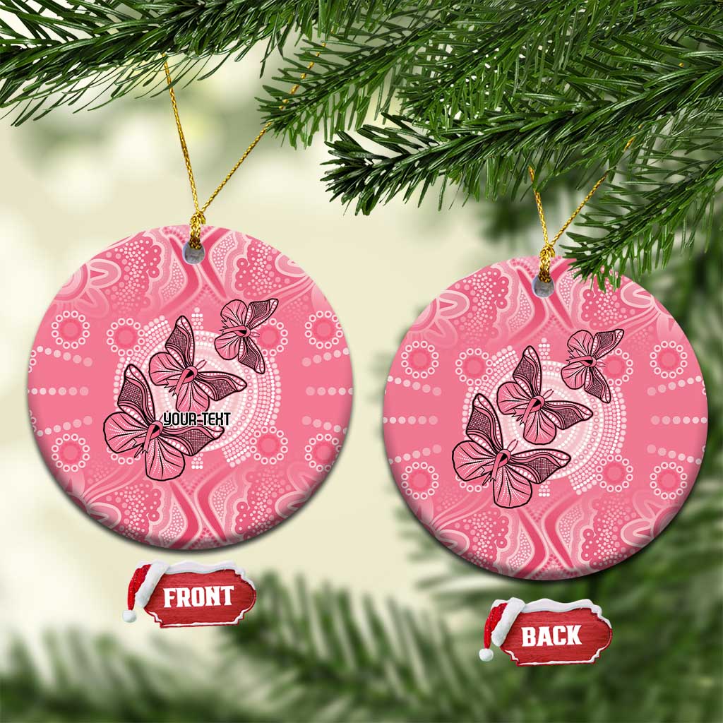 Personalized Pink Butterfly Spirit Ceramic Ornament Australia’s Breast Cancer Awareness - Aussie Hoodie