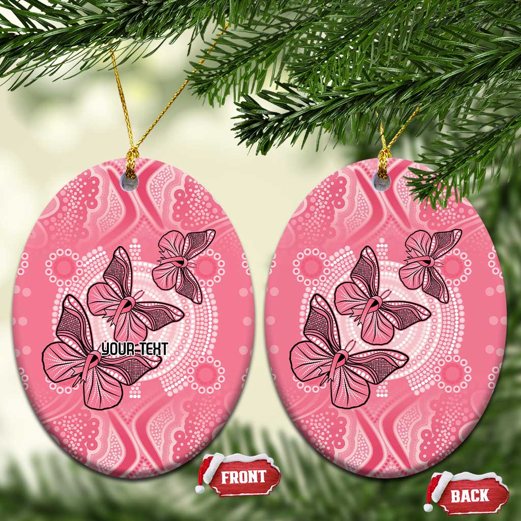 Personalized Pink Butterfly Spirit Ceramic Ornament Australia’s Breast Cancer Awareness - Aussie Hoodie