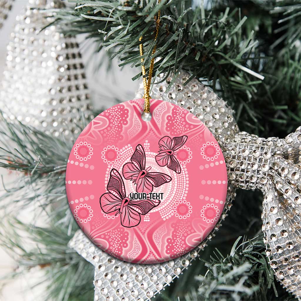 Personalized Pink Butterfly Spirit Ceramic Ornament Australia’s Breast Cancer Awareness - Aussie Hoodie