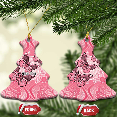 Personalized Pink Butterfly Spirit Ceramic Ornament Australia’s Breast Cancer Awareness - Aussie Hoodie