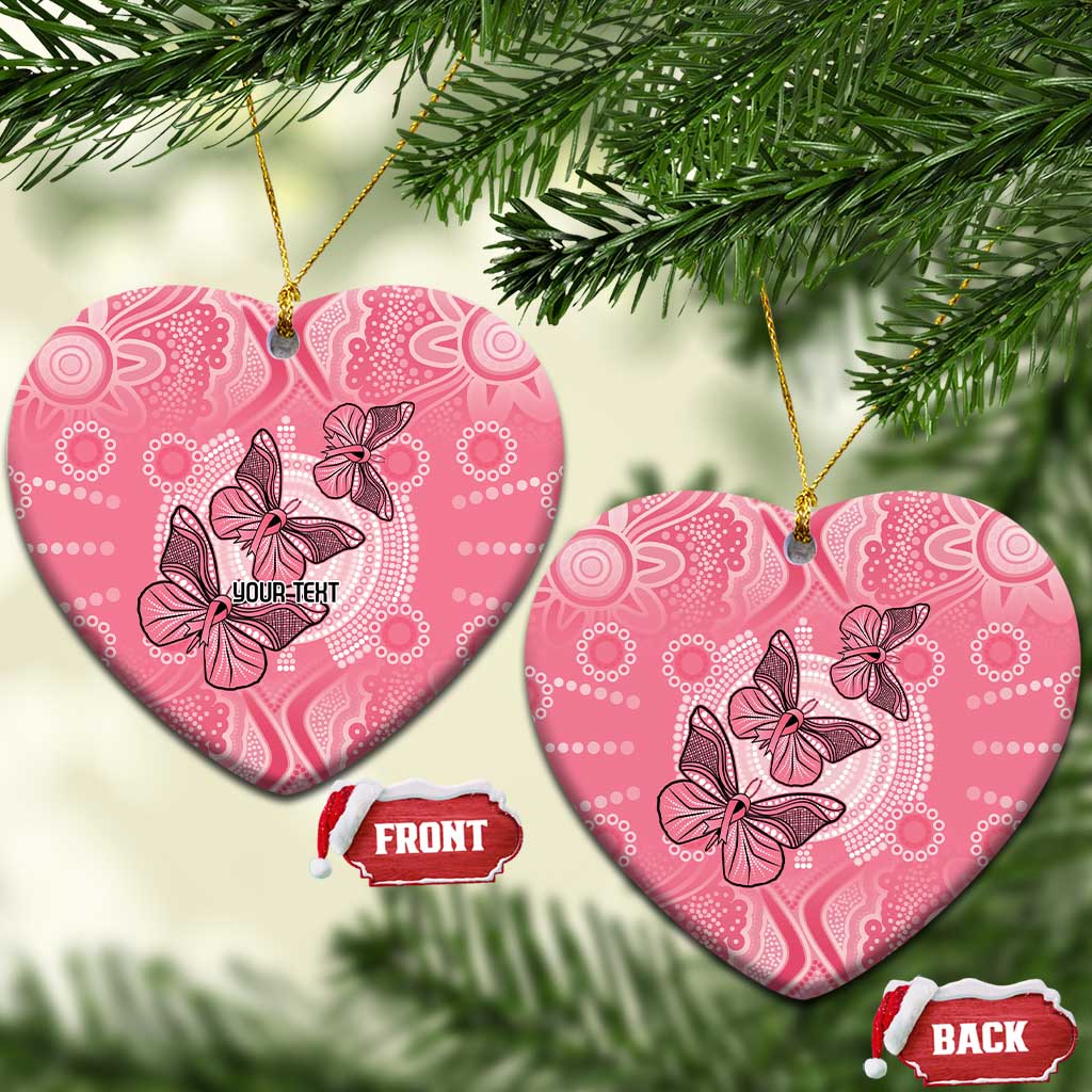 Personalized Pink Butterfly Spirit Ceramic Ornament Australia’s Breast Cancer Awareness - Aussie Hoodie