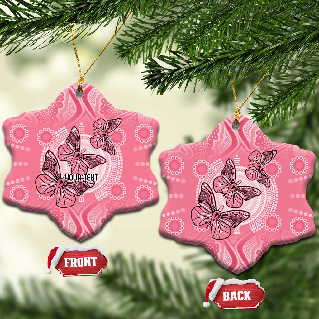 Personalized Pink Butterfly Spirit Ceramic Ornament Australia’s Breast Cancer Awareness - Aussie Hoodie