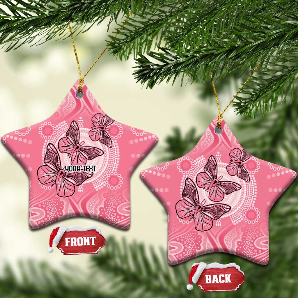 Personalized Pink Butterfly Spirit Ceramic Ornament Australia’s Breast Cancer Awareness - Aussie Hoodie
