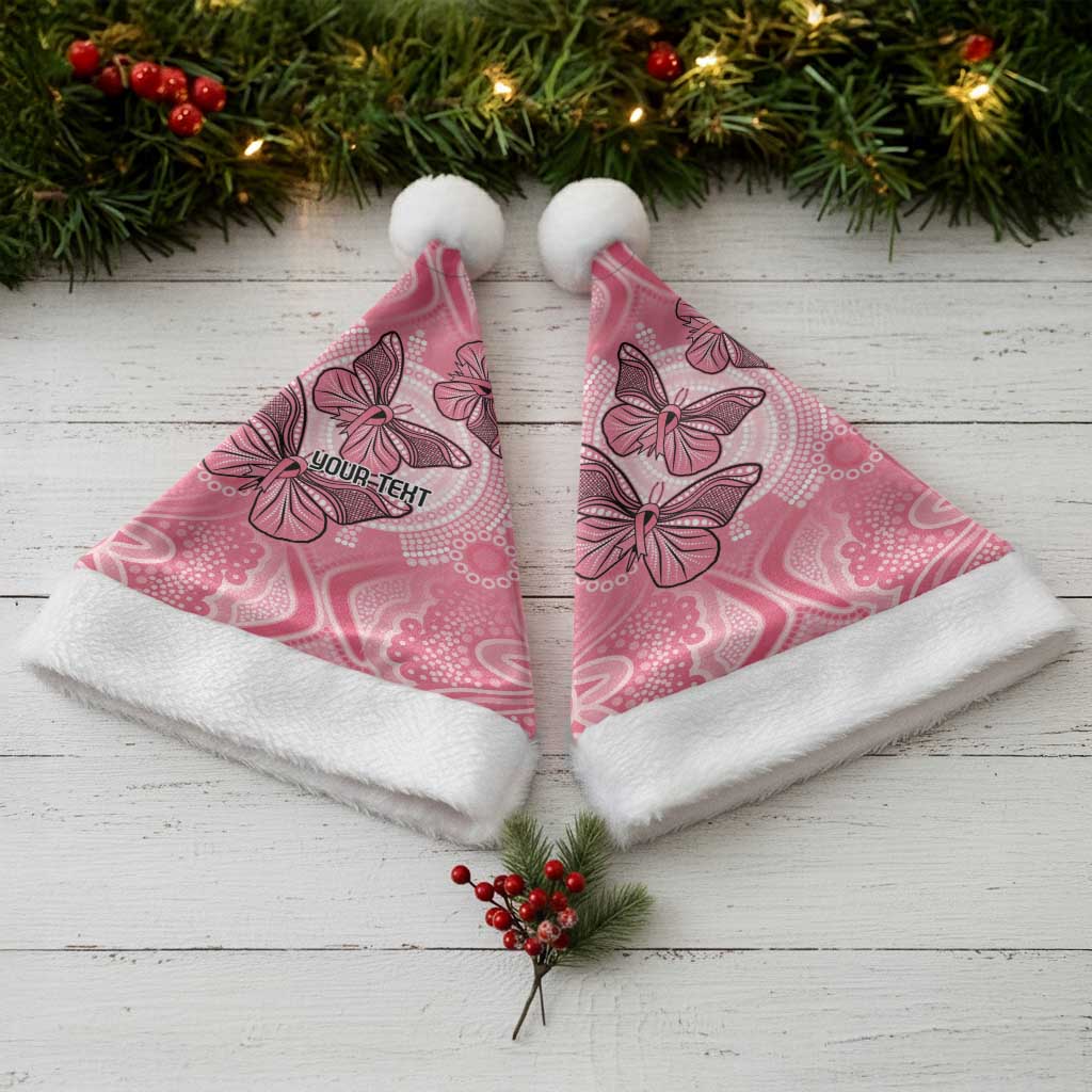 Personalized Pink Butterfly Spirit Christmas Santa Hat Australia’s Breast Cancer Awareness - Aussie Hoodie