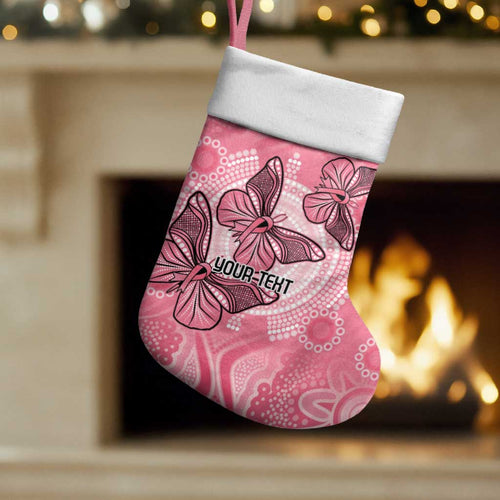 Personalized Pink Butterfly Spirit Christmas Stocking Australia’s Breast Cancer Awareness - Aussie Hoodie