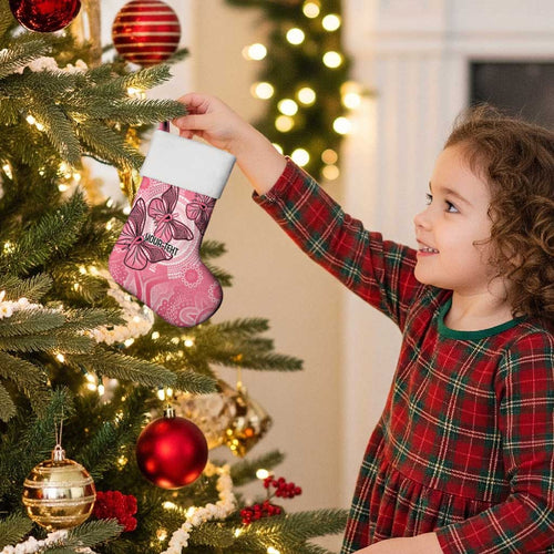 Personalized Pink Butterfly Spirit Christmas Stocking Australia’s Breast Cancer Awareness - Aussie Hoodie