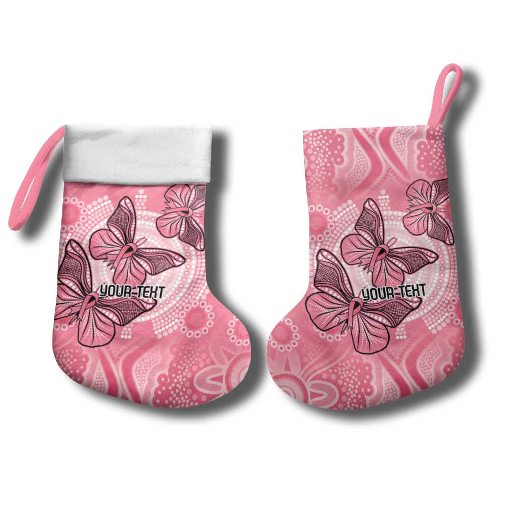 Personalized Pink Butterfly Spirit Christmas Stocking Australia’s Breast Cancer Awareness - Aussie Hoodie
