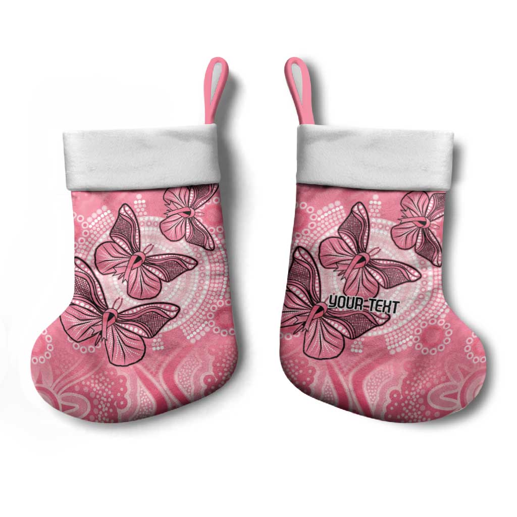 Personalized Pink Butterfly Spirit Christmas Stocking Australia’s Breast Cancer Awareness - Aussie Hoodie