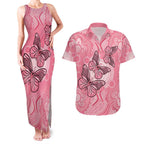 Personalized Pink Butterfly Spirit Couples Matching Tank Maxi Dress and Hawaiian Shirt Australia’s Breast Cancer Awareness - Aussie Hoodie