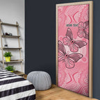 Personalized Pink Butterfly Spirit Door Cover Australia’s Breast Cancer Awareness - Aussie Hoodie