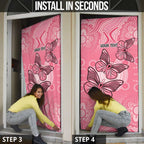 Personalized Pink Butterfly Spirit Door Cover Australia’s Breast Cancer Awareness - Aussie Hoodie