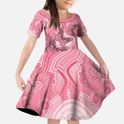 Personalized Pink Butterfly Spirit Family Matching Long Sleeve Bodycon Dress and Hawaiian Shirt Australia’s Breast Cancer Awareness - Aussie Hoodie