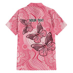 Personalized Pink Butterfly Spirit Family Matching Long Sleeve Bodycon Dress and Hawaiian Shirt Australia’s Breast Cancer Awareness - Aussie Hoodie