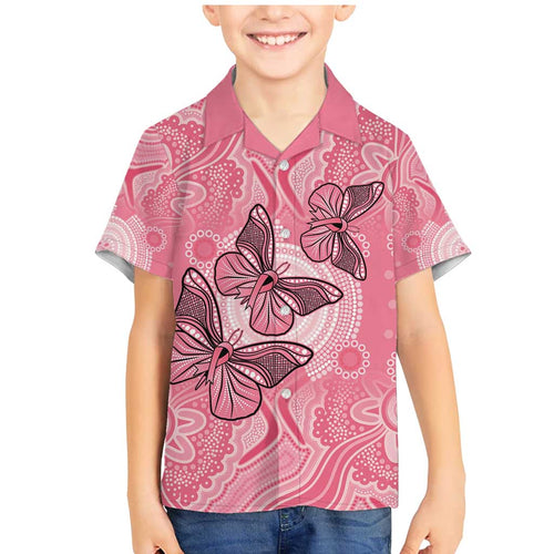 Personalized Pink Butterfly Spirit Family Matching Mermaid Dress and Hawaiian Shirt Australia’s Breast Cancer Awareness - Aussie Hoodie
