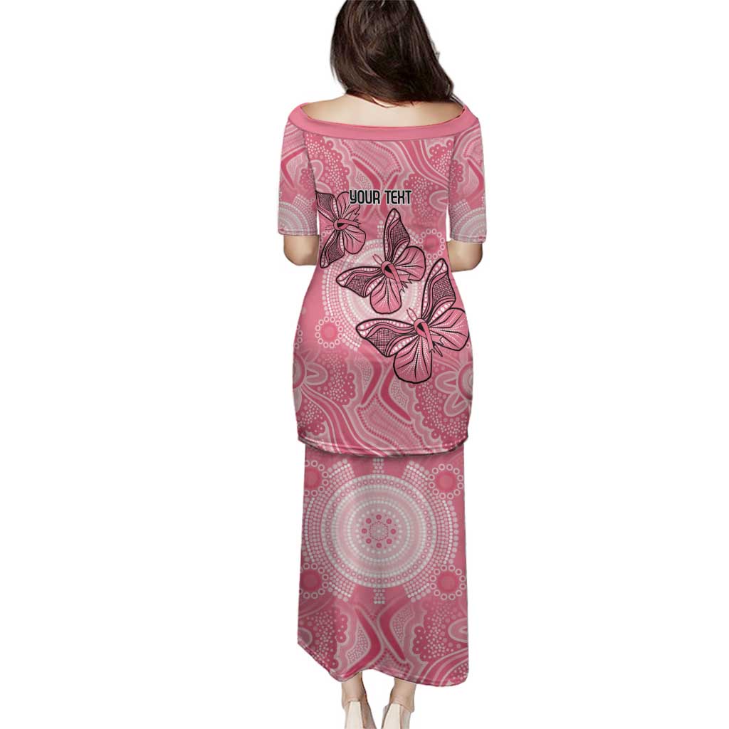 Personalized Pink Butterfly Spirit Family Matching Puletasi and Hawaiian Shirt Australia’s Breast Cancer Awareness - Aussie Hoodie