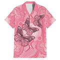 Personalized Pink Butterfly Spirit Family Matching Short Sleeve Bodycon Dress and Hawaiian Shirt Australia’s Breast Cancer Awareness - Aussie Hoodie