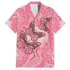 Personalized Pink Butterfly Spirit Family Matching Short Sleeve Bodycon Dress and Hawaiian Shirt Australia’s Breast Cancer Awareness - Aussie Hoodie