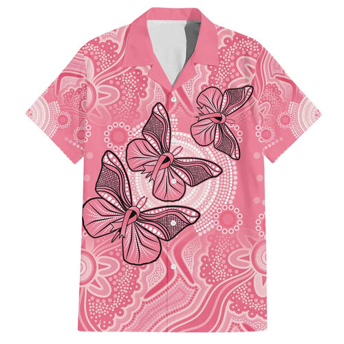 Personalized Pink Butterfly Spirit Family Matching Short Sleeve Bodycon Dress and Hawaiian Shirt Australia’s Breast Cancer Awareness - Aussie Hoodie