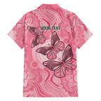 Personalized Pink Butterfly Spirit Family Matching Short Sleeve Bodycon Dress and Hawaiian Shirt Australia’s Breast Cancer Awareness - Aussie Hoodie