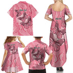 Personalized Pink Butterfly Spirit Family Matching Summer Maxi Dress and Hawaiian Shirt Australia’s Breast Cancer Awareness - Aussie Hoodie