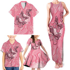 Personalized Pink Butterfly Spirit Family Matching Tank Maxi Dress and Hawaiian Shirt Australia’s Breast Cancer Awareness - Aussie Hoodie