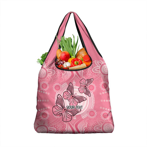 Personalized Pink Butterfly Spirit Grocery Bag Australia’s Breast Cancer Awareness - Aussie Hoodie