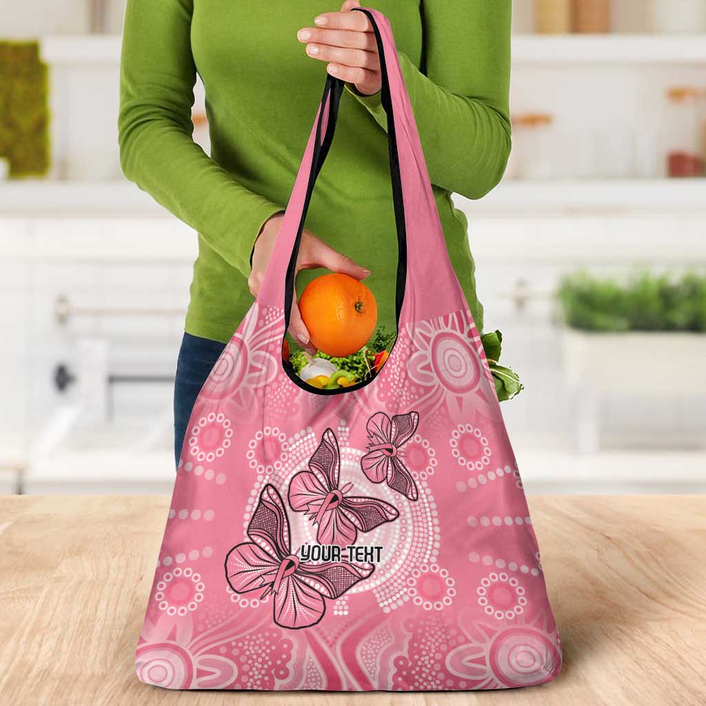 Personalized Pink Butterfly Spirit Grocery Bag Australia’s Breast Cancer Awareness - Aussie Hoodie