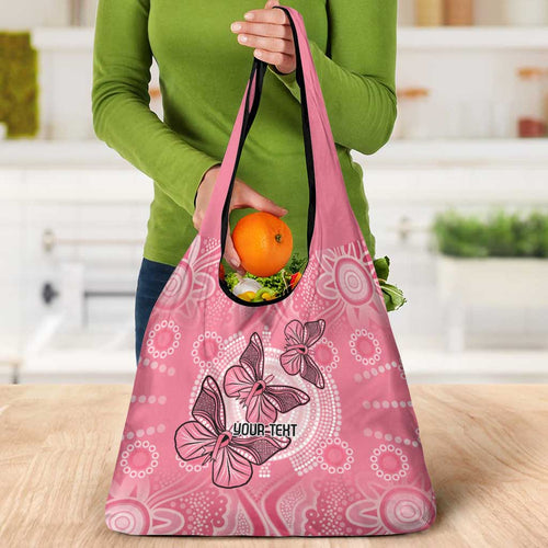 Personalized Pink Butterfly Spirit Grocery Bag Australia’s Breast Cancer Awareness - Aussie Hoodie