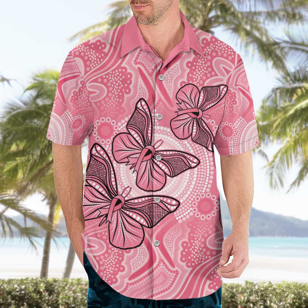 Personalized Pink Butterfly Spirit Hawaiian Shirt Australia’s Breast Cancer Awareness - Aussie Hoodie