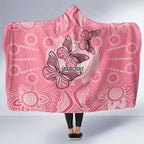 Personalized Pink Butterfly Spirit Hooded Blanket Australia’s Breast Cancer Awareness - Aussie Hoodie