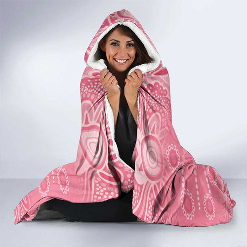 Personalized Pink Butterfly Spirit Hooded Blanket Australia’s Breast Cancer Awareness - Aussie Hoodie