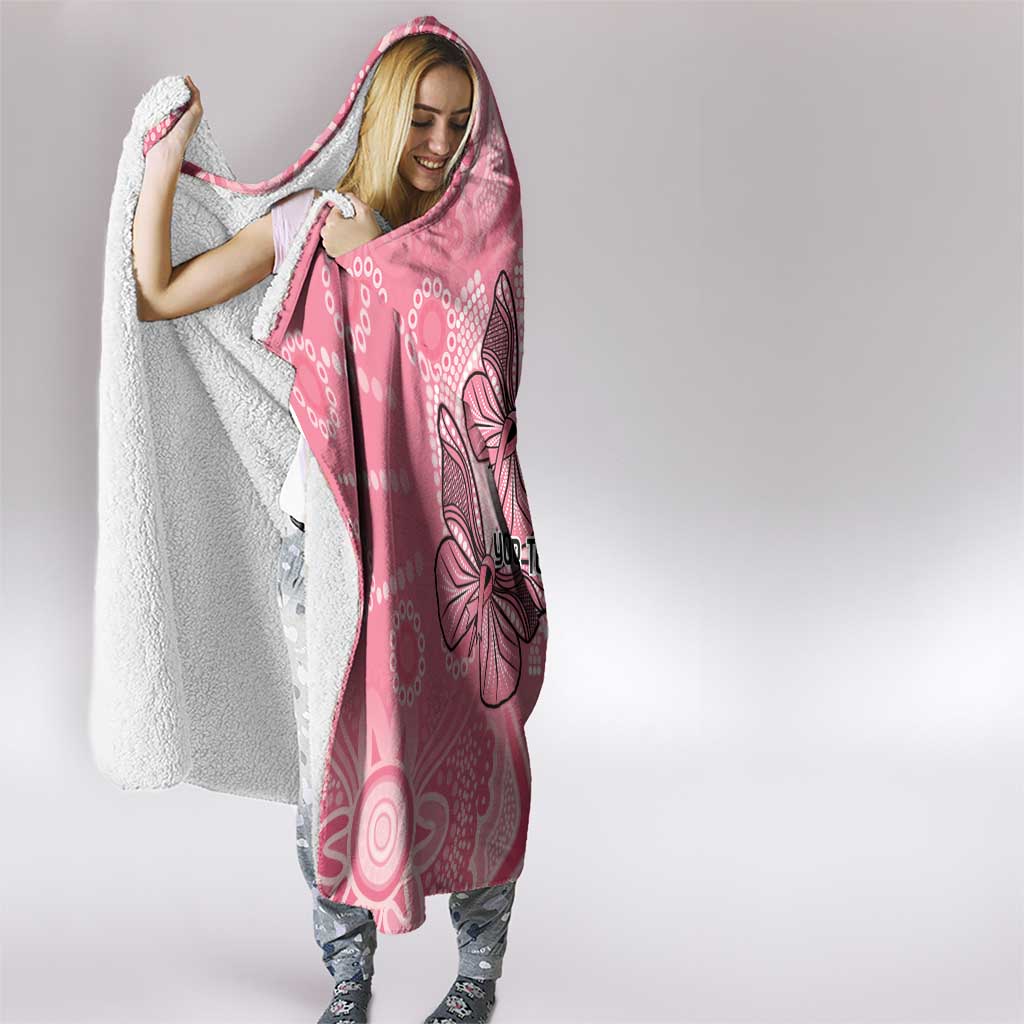 Personalized Pink Butterfly Spirit Hooded Blanket Australia’s Breast Cancer Awareness - Aussie Hoodie
