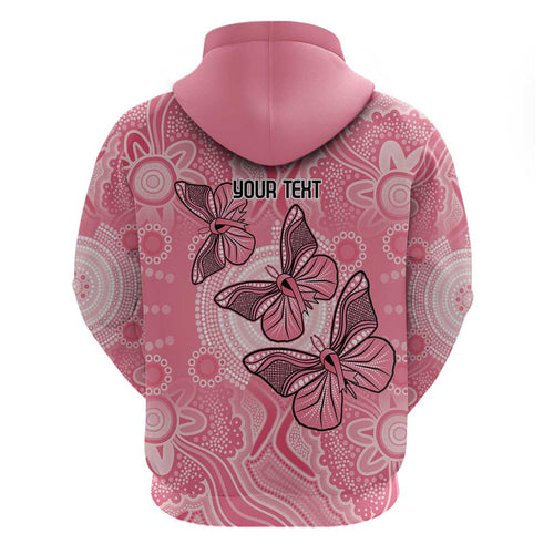 Personalized Pink Butterfly Spirit Hoodie Australia’s Breast Cancer Awareness - Aussie Hoodie