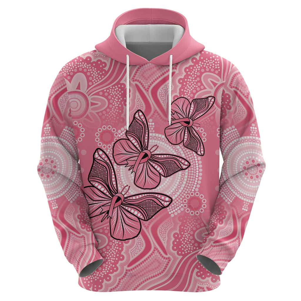 Personalized Pink Butterfly Spirit Hoodie Australia’s Breast Cancer Awareness - Aussie Hoodie