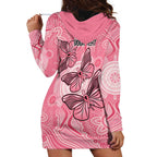Personalized Pink Butterfly Spirit Hoodie Dress Australia’s Breast Cancer Awareness - Aussie Hoodie