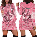 Personalized Pink Butterfly Spirit Hoodie Dress Australia’s Breast Cancer Awareness - Aussie Hoodie