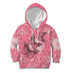 Personalized Pink Butterfly Spirit Kid Hoodie Australia’s Breast Cancer Awareness - Aussie Hoodie