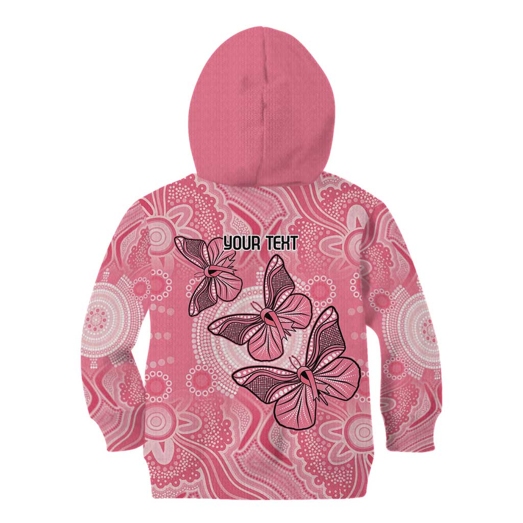 Personalized Pink Butterfly Spirit Kid Hoodie Australia’s Breast Cancer Awareness - Aussie Hoodie